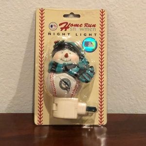 Florida Marlins Home Run Snowmen Night Light